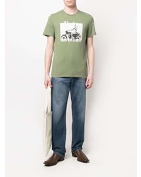 T-shirt à col rond imprimé olive Zadig & Voltaire