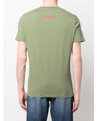 T-shirt à col rond imprimé olive Zadig & Voltaire