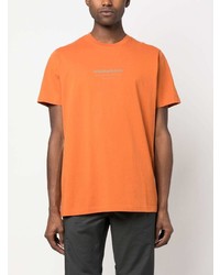 T-shirt à col rond imprimé orange Maharishi