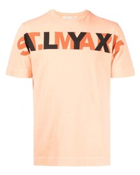 T-shirt à col rond imprimé orange 1017 Alyx 9Sm