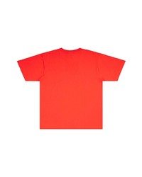 T-shirt à col rond imprimé orange A Bathing Ape