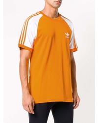 T-shirt à col rond imprimé orange adidas