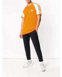 T-shirt à col rond imprimé orange adidas