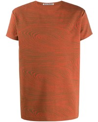 T-shirt à col rond imprimé orange Acne Studios
