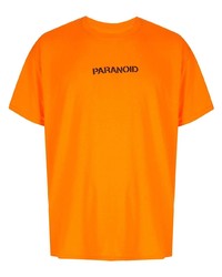 T-shirt à col rond imprimé orange Anti Social Social Club