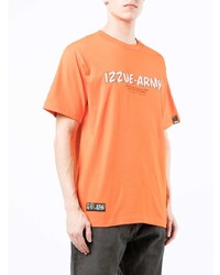 T-shirt à col rond imprimé orange Izzue