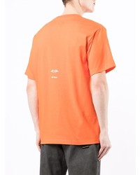 T-shirt à col rond imprimé orange Izzue