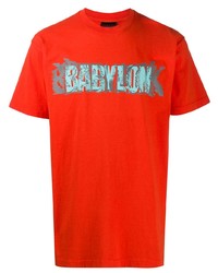 T-shirt à col rond imprimé orange Babylon LA