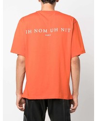 T-shirt à col rond imprimé orange Ih Nom Uh Nit