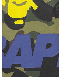 T-shirt à col rond imprimé orange A Bathing Ape