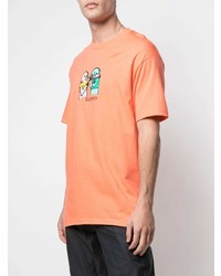 T-shirt à col rond imprimé orange Supreme