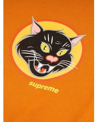 T-shirt à col rond imprimé orange Supreme