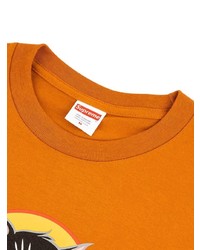 T-shirt à col rond imprimé orange Supreme