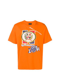 T-shirt à col rond imprimé orange Botter