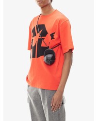 T-shirt à col rond imprimé orange JW Anderson