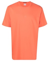 T-shirt à col rond imprimé orange C.P. Company