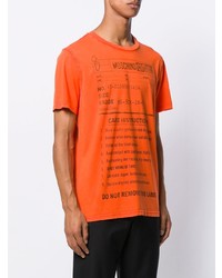 T-shirt à col rond imprimé orange Moschino