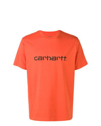 T-shirt à col rond imprimé orange Carhartt Heritage