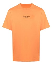 T-shirt à col rond imprimé orange Carhartt WIP