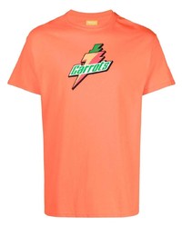 T-shirt à col rond imprimé orange Carrots