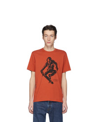 T-shirt à col rond imprimé orange Coach 1941