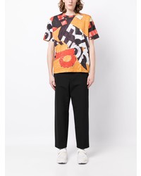 T-shirt à col rond imprimé orange Comme des Garcons Homme