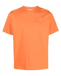 T-shirt à col rond imprimé orange Coperni