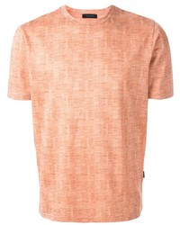 T-shirt à col rond imprimé orange D'urban