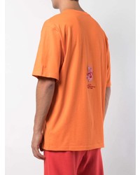 T-shirt à col rond imprimé orange Heron Preston