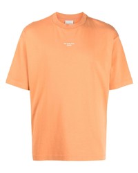 T-shirt à col rond imprimé orange Drôle De Monsieur