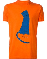 T-shirt à col rond imprimé orange DSQUARED2