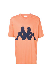 T-shirt à col rond imprimé orange Faith Connexion
