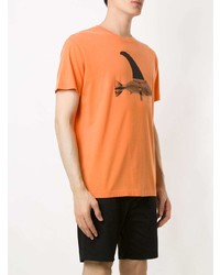 T-shirt à col rond imprimé orange OSKLEN