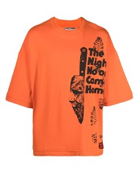 T-shirt à col rond imprimé orange Formy Studio