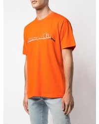 T-shirt à col rond imprimé orange Supreme