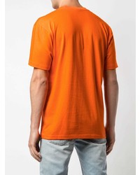 T-shirt à col rond imprimé orange Supreme