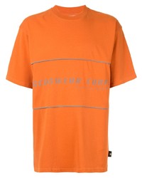 T-shirt à col rond imprimé orange Gcds