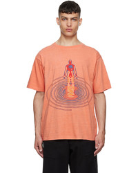 T-shirt à col rond imprimé orange Gentle Fullness
