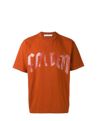 T-shirt à col rond imprimé orange Golden Goose Deluxe Brand