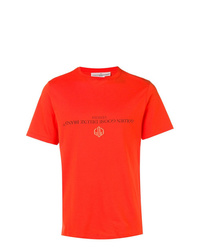 T-shirt à col rond imprimé orange Golden Goose Deluxe Brand