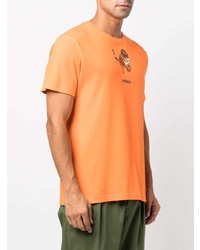 T-shirt à col rond imprimé orange Hydrogen