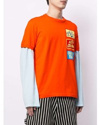 T-shirt à col rond imprimé orange DSQUARED2