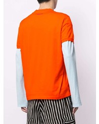 T-shirt à col rond imprimé orange DSQUARED2