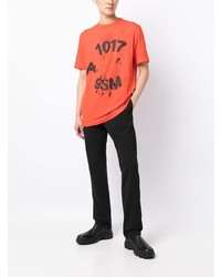 T-shirt à col rond imprimé orange 1017 Alyx 9Sm