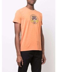 T-shirt à col rond imprimé orange Ralph Lauren RRL