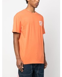 T-shirt à col rond imprimé orange Nahmias