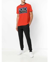 T-shirt à col rond imprimé orange Polo Ralph Lauren