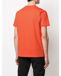 T-shirt à col rond imprimé orange Diesel