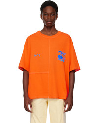 T-shirt à col rond imprimé orange HEAD OF STATE