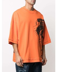 T-shirt à col rond imprimé orange Formy Studio